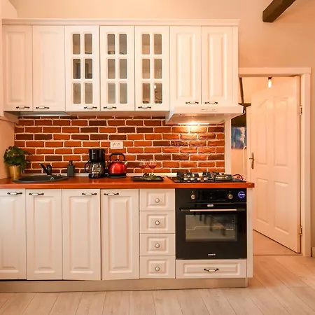 Daire Industrial Brick With King Bed - Bükreş