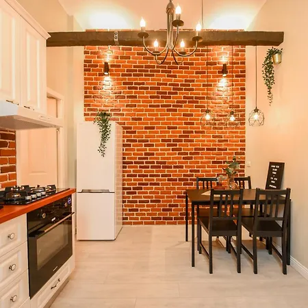 Industrial Brick With King Bed - Appartamento Bucarest