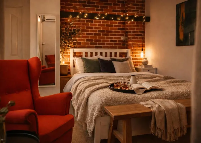 Industrial Brick With King Bed - 公寓