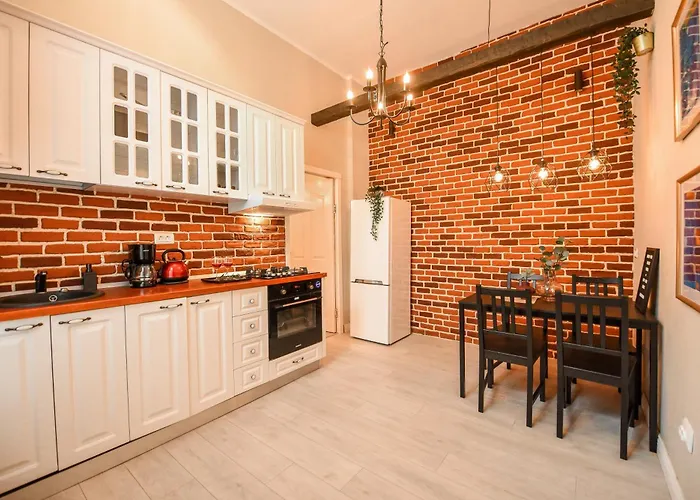 Industrial Brick With King Bed - Apartman *